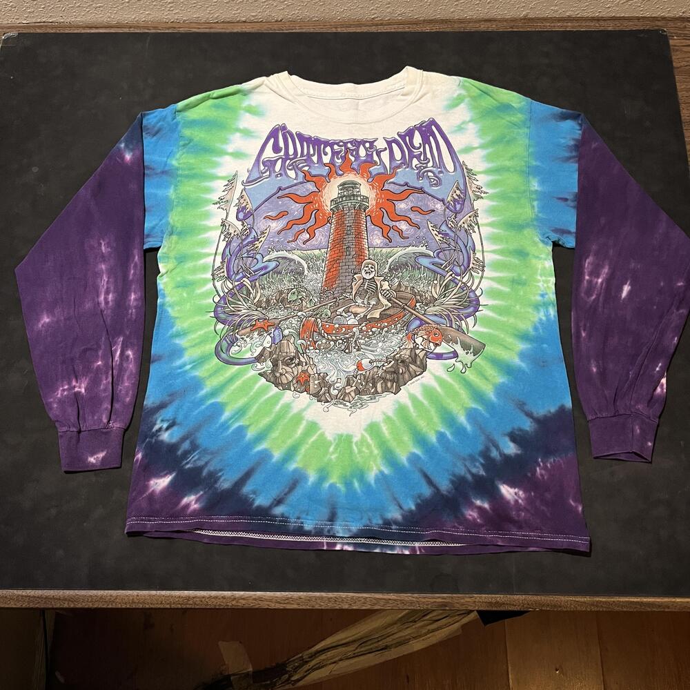 Vintage Grateful Dead Shirt Vintage Large Tie Dye Long Sleeve Lighthouse Pirate